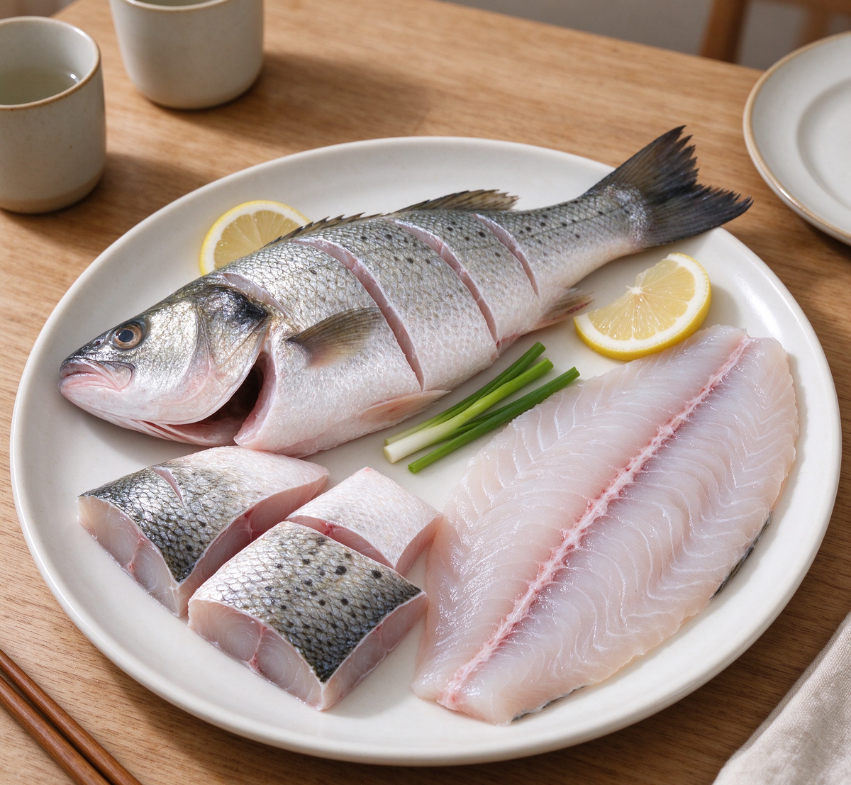 Whole & Filleted Sea Bass