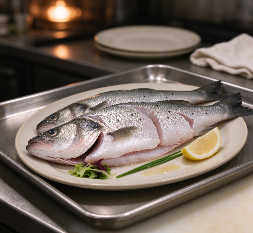 Whole & Filleted Sea Bass